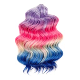 FREEDOM Synthetic Twist Crochet Curly Hair 16 Inch Deep Wave Braid Hair Ombre Blonde Brown Water Wave Braiding Hair Extensions