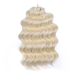 FREEDOM Synthetic Twist Crochet Curly Hair 16 Inch Deep Wave Braid Hair Ombre Blonde Brown Water Wave Braiding Hair Extensions