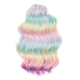 FREEDOM Synthetic Twist Crochet Curly Hair 16 Inch Deep Wave Braid Hair Ombre Blonde Brown Water Wave Braiding Hair Extensions