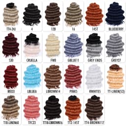 FREEDOM Synthetic Twist Crochet Curly Hair 16 Inch Deep Wave Braid Hair Ombre Blonde Brown Water Wave Braiding Hair Extensions