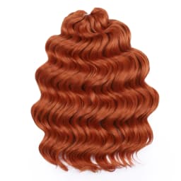 FREEDOM Synthetic Twist Crochet Curly Hair 16 Inch Deep Wave Braid Hair Ombre Blonde Brown Water Wave Braiding Hair Extensions