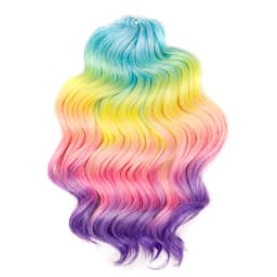FREEDOM Synthetic Twist Crochet Curly Hair 16 Inch Deep Wave Braid Hair Ombre Blonde Brown Water Wave Braiding Hair Extensions