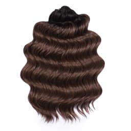 FREEDOM Synthetic Twist Crochet Curly Hair 16 Inch Deep Wave Braid Hair Ombre Blonde Brown Water Wave Braiding Hair Extensions
