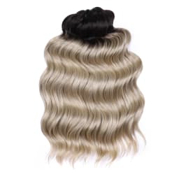 FREEDOM Synthetic Twist Crochet Curly Hair 16 Inch Deep Wave Braid Hair Ombre Blonde Brown Water Wave Braiding Hair Extensions