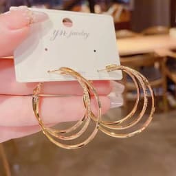 2022 New Trendy Simple Multiple Hoop Earrings For Woman Girls Geometric Irregular Fashion Earrings Party Jewelry