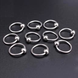 50pcs/lot Jewelry Piercing Ear Nose Eyebrow Lip Helix Tragus Stud Ring Body DIY Stainless Steel Body Jewelry for Women Men