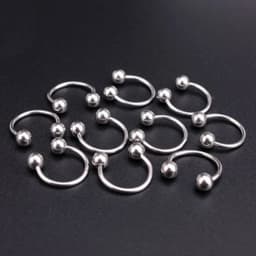50pcs/lot Jewelry Piercing Ear Nose Eyebrow Lip Helix Tragus Stud Ring Body DIY Stainless Steel Body Jewelry for Women Men
