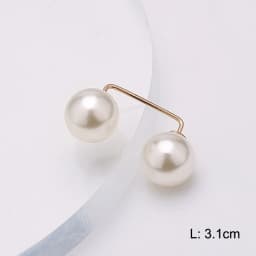 Pearl Brooch Pin For Women Scarf Double Pearl Fixed Safety Pin Accessories Clothes Buckle Clips Multifunction Brooch Clips Lapel