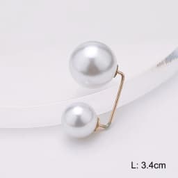 Pearl Brooch Pin For Women Scarf Double Pearl Fixed Safety Pin Accessories Clothes Buckle Clips Multifunction Brooch Clips Lapel