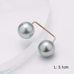 Pearl Brooch Pin For Women Scarf Double Pearl Fixed Safety Pin Accessories Clothes Buckle Clips Multifunction Brooch Clips Lapel