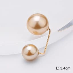 Pearl Brooch Pin For Women Scarf Double Pearl Fixed Safety Pin Accessories Clothes Buckle Clips Multifunction Brooch Clips Lapel