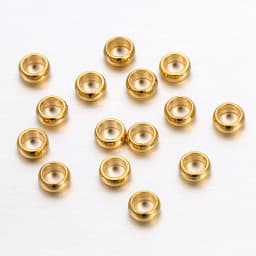 50pcs Rose Gold Color Stainless Steel Stopper Spacer Beads Round Crimp Bead for Bracelet Jewelry Making DIY Wholesale Supplies