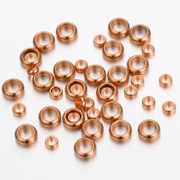 50pcs Rose Gold Color Stainless Steel Stopper Spacer Beads Round Crimp Bead for Bracelet Jewelry Making DIY Wholesale Supplies