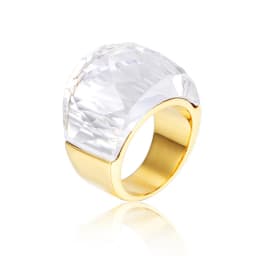 Stainless Steel For Women Large Crystal Glass Stone Pink Color Knuckle Charm Engagement Rings Trendy Wedding Bands Party Jewelry