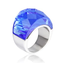 Stainless Steel For Women Large Crystal Glass Stone Pink Color Knuckle Charm Engagement Rings Trendy Wedding Bands Party Jewelry