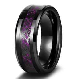 Fashion Couple Rings Vintage Stainless Steel Men Wedding Ring Elegant Women Square Cut Zircon Rings Set Engagement Jewelry Gifts