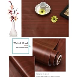 WZF Waterproof Self Adhesive Wallpaper Roll Furniture Cabinets Vinyl Decorative Film Wood Grain DIY Wall Stickers For Home Decor