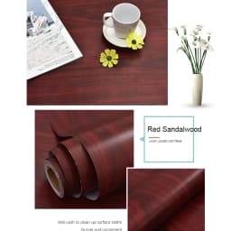 WZF Waterproof Self Adhesive Wallpaper Roll Furniture Cabinets Vinyl Decorative Film Wood Grain DIY Wall Stickers For Home Decor