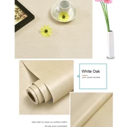WZF Waterproof Self Adhesive Wallpaper Roll Furniture Cabinets Vinyl Decorative Film Wood Grain DIY Wall Stickers For Home Decor