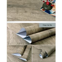 WZF Waterproof Self Adhesive Wallpaper Roll Furniture Cabinets Vinyl Decorative Film Wood Grain DIY Wall Stickers For Home Decor