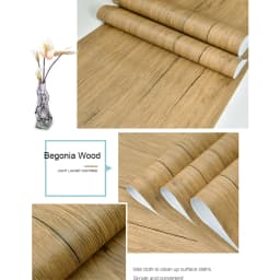 WZF Waterproof Self Adhesive Wallpaper Roll Furniture Cabinets Vinyl Decorative Film Wood Grain DIY Wall Stickers For Home Decor