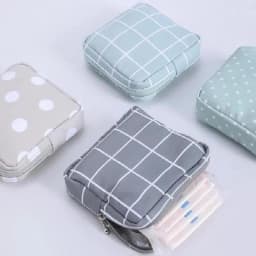 Women Sanitary Napkin Tampon Storage Bag Cute Sanitary Pad Pouches Portable Makeup Lipstick Key Earphone Data Cables Organizer
