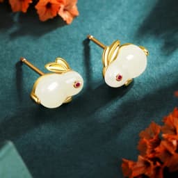 Fashion Shiny Zircon Rabbit Stud Earrings For Women Lovely Animal Bunny Rhinestone Earring Wedding Party New Year Jewelry