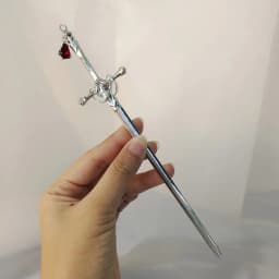 2022 New Punk Ruby Pendant Sword Hairpin Chinese Simple Hair Sticks for retro Women girl Hairstyle Hair Dish Accessories Trendy