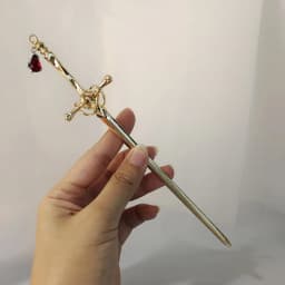 2022 New Punk Ruby Pendant Sword Hairpin Chinese Simple Hair Sticks for retro Women girl Hairstyle Hair Dish Accessories Trendy