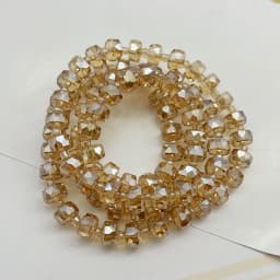 30Pcs Wheel Shape Austrian Crystal Glass Beads Flat Round 8x6mm Glass Loose Beads For Jewelry Making Bracelets Accessories DIY