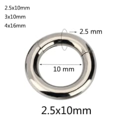 ASTM F136 Titanium PIERC Hinged Segment Hoop Earrings Large size Nose Rings 10G-6G 2.5mm-4mm Seamless Labret Lip Body Piercing
