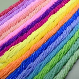 New 2 3 4mm Dyeing Rondelle Crystal Glass Beads Summer Color Faceted Loose Spacer Glass Beads for Jewelry Making DIY Necklace
