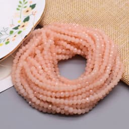 New 2 3 4mm Dyeing Rondelle Crystal Glass Beads Summer Color Faceted Loose Spacer Glass Beads for Jewelry Making DIY Necklace