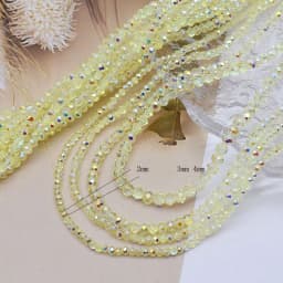 New 2 3 4mm Dyeing Rondelle Crystal Glass Beads Summer Color Faceted Loose Spacer Glass Beads for Jewelry Making DIY Necklace