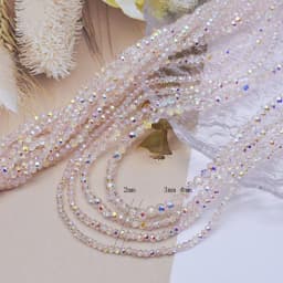 New 2 3 4mm Dyeing Rondelle Crystal Glass Beads Summer Color Faceted Loose Spacer Glass Beads for Jewelry Making DIY Necklace