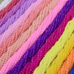 New 2 3 4mm Dyeing Rondelle Crystal Glass Beads Summer Color Faceted Loose Spacer Glass Beads for Jewelry Making DIY Necklace