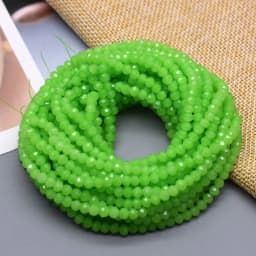 New 2 3 4mm Dyeing Rondelle Crystal Glass Beads Summer Color Faceted Loose Spacer Glass Beads for Jewelry Making DIY Necklace