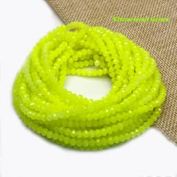 New 2 3 4mm Dyeing Rondelle Crystal Glass Beads Summer Color Faceted Loose Spacer Glass Beads for Jewelry Making DIY Necklace
