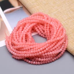 New 2 3 4mm Dyeing Rondelle Crystal Glass Beads Summer Color Faceted Loose Spacer Glass Beads for Jewelry Making DIY Necklace