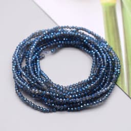 New 2 3 4mm Dyeing Rondelle Crystal Glass Beads Summer Color Faceted Loose Spacer Glass Beads for Jewelry Making DIY Necklace
