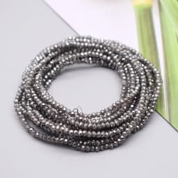 New 2 3 4mm Dyeing Rondelle Crystal Glass Beads Summer Color Faceted Loose Spacer Glass Beads for Jewelry Making DIY Necklace