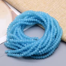New 2 3 4mm Dyeing Rondelle Crystal Glass Beads Summer Color Faceted Loose Spacer Glass Beads for Jewelry Making DIY Necklace