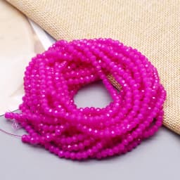 New 2 3 4mm Dyeing Rondelle Crystal Glass Beads Summer Color Faceted Loose Spacer Glass Beads for Jewelry Making DIY Necklace