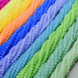 New 2 3 4mm Dyeing Rondelle Crystal Glass Beads Summer Color Faceted Loose Spacer Glass Beads for Jewelry Making DIY Necklace