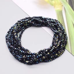 New 2 3 4mm Dyeing Rondelle Crystal Glass Beads Summer Color Faceted Loose Spacer Glass Beads for Jewelry Making DIY Necklace