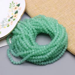 New 2 3 4mm Dyeing Rondelle Crystal Glass Beads Summer Color Faceted Loose Spacer Glass Beads for Jewelry Making DIY Necklace