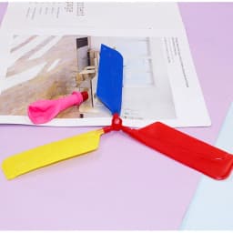 Children Balloon Airplane Outdoor Toy Science Experiment Mechanics Teaching Balloon Helicopter