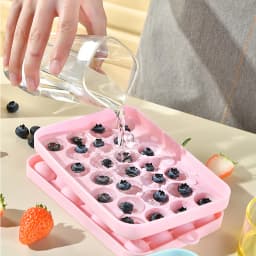 25 Grids Silicone Ice Grid Ball Ice Cube Mold with Cover Ice Storage Box Easy to Demould Bar Home Party Kitchen Tools