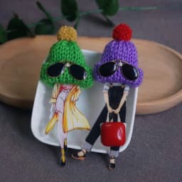 Cute Brooch For Woman Lady Acrylic Brooch Pins Suit Dress Clothing Accessories Christmas Gifts about 9cm