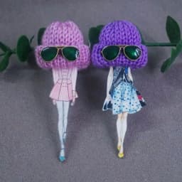 Cute Brooch For Woman Lady Acrylic Brooch Pins Suit Dress Clothing Accessories Christmas Gifts about 9cm